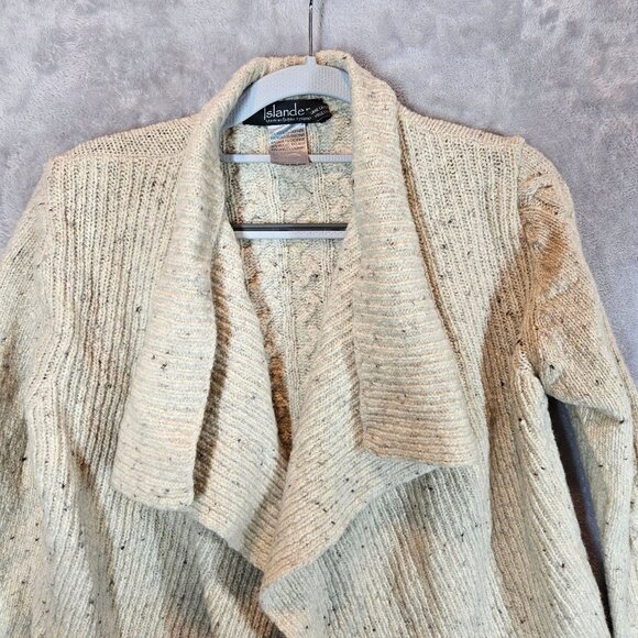 Islander Womens Wool Cashmere Cardigan Ireland Sweater Career Open hipster - Picture 2 of 11